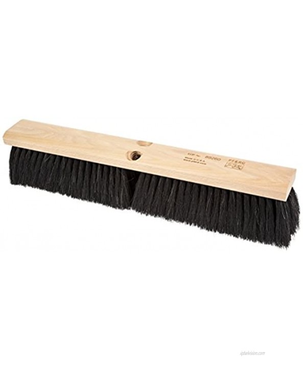 PFERD 89260 Medium Sweeping Broom with Lacquered Hardwood Block 18 Block Length 3 Trim Length