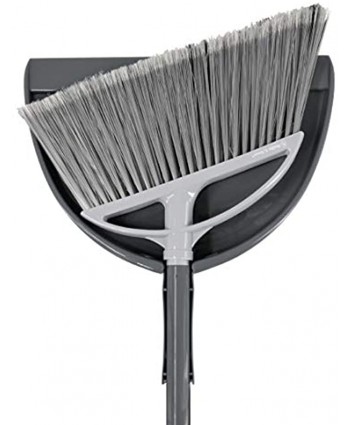 Radley & Stowe Angle Broom & Dustpan Set with Dual-Textured Bristles Grey
