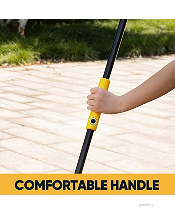 Yocada Heavy-Duty Broom Corn Broom Outdoor Commercial Indoor Perfect for Courtyard Garage Lobby Mall Market Floor Home Office Leaves Stone Dust Rubbish 59.8